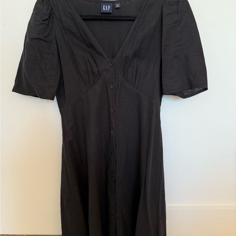 GAP Women's Black Linen Mini Dress